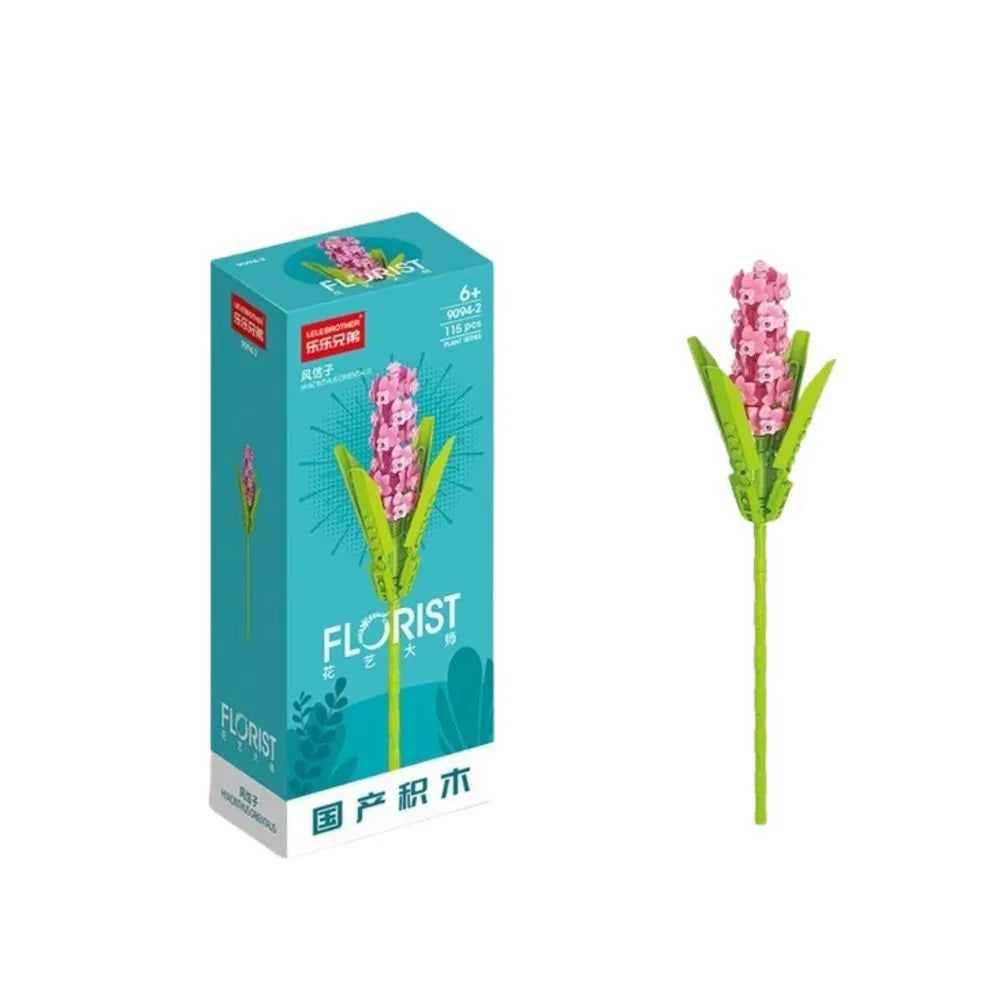 Gėlių konstruktorius „Flower Building Blocks“ – 56–245 detalių