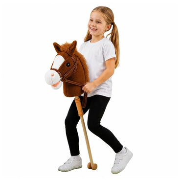Hobby Horse – rudas, 100 cm, su garsais ir ratukais