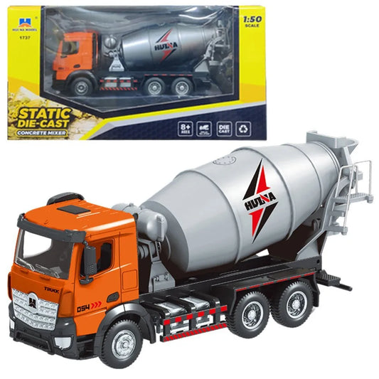 HUINA 1:50 metalinis oranžinis betono maišytuvas
