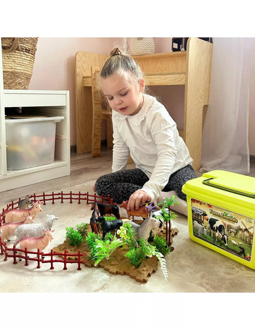 WOOPIE ūkio figūrėlių rinkinys su dėže – 57 vnt.