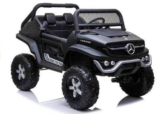 Juodas elektrinis Mercedes Unimog 4×4 vaikams