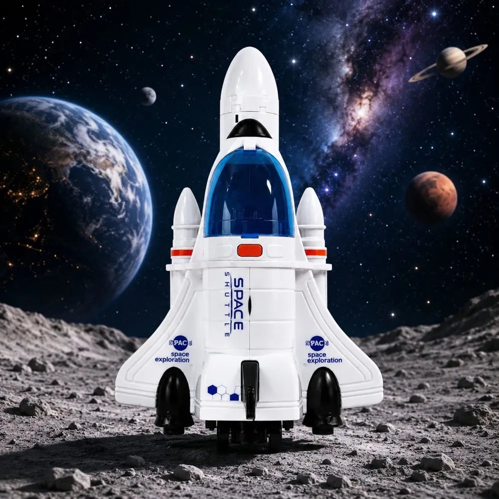 Kosminis erdvėlaivis su astronautu