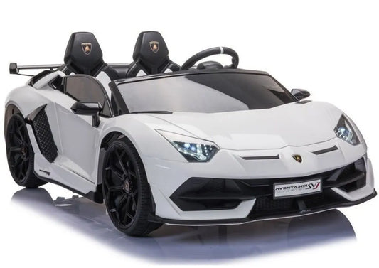 Lamborghini Aventador SX2028 – baltas elektromobilis vaikams