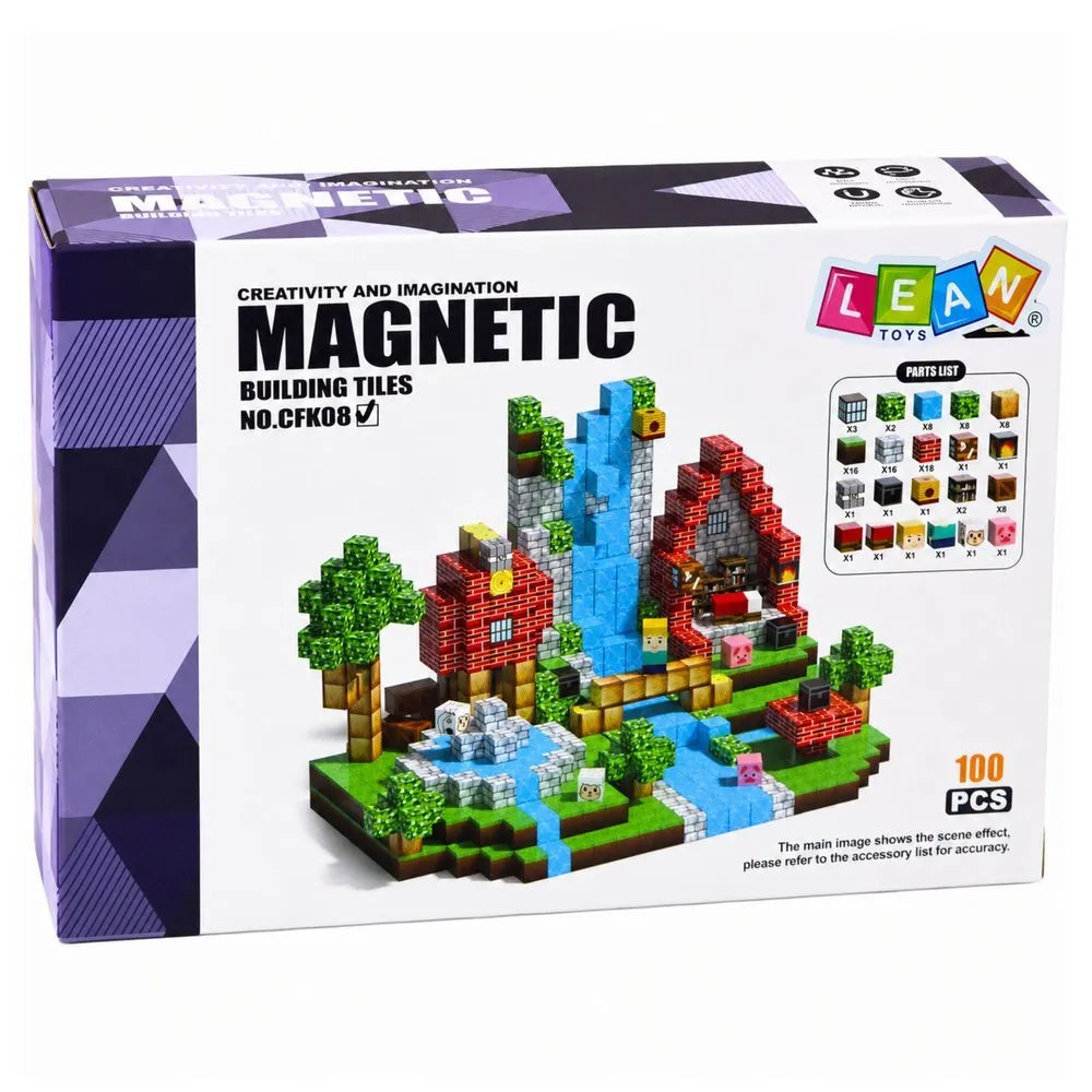 Magnetiniai blokeliai – fantazijų pasaulis, 100 dalių, 3D dėlionė