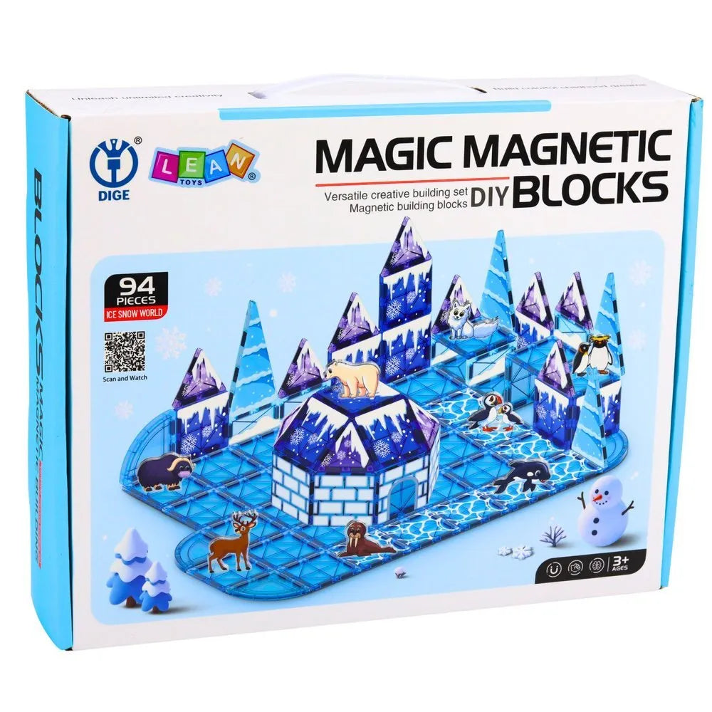 Magnetinis konstruktorius Ice Land – 94 el., Arkties tematikos 3D rinkinys