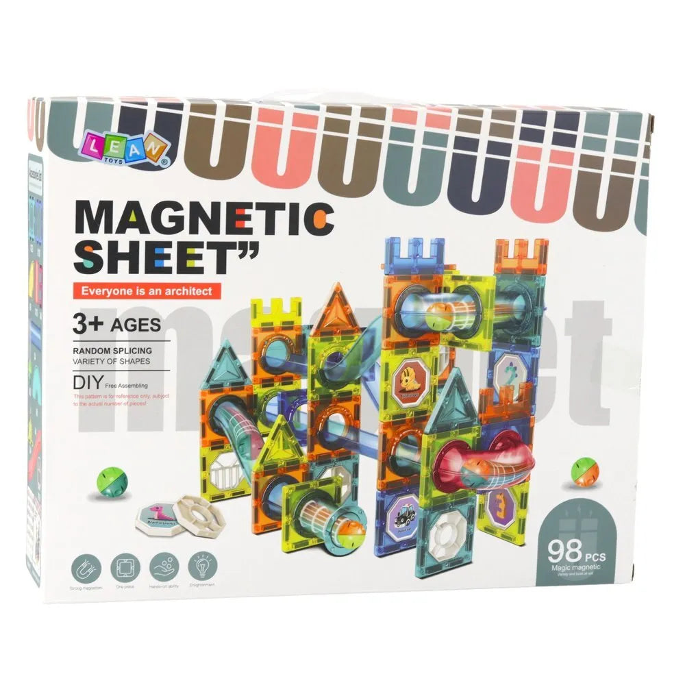 Magnetinis konstruktorius – rutuliukų trasa, 98 dalių