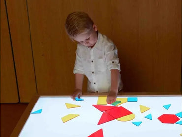 Masterkidz skaidrių geometrinių formų rinkinys – spalvų ir formų pažinimui