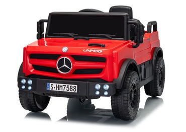 Mercedes Unimog 6V raudonas elektromobilis