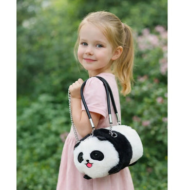 Pliušinė panda rankinė su grandinėle 20 cm