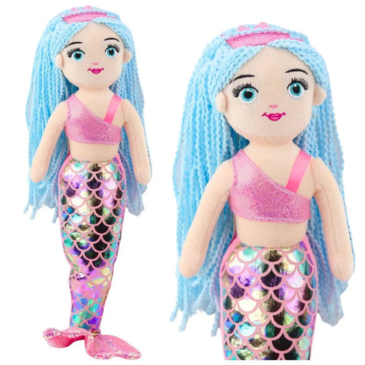 Pliušinė undinėlė su holografine uodega 48 cm