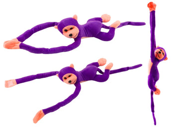 Pliušinė violetinė beždžionė su garsu, 80 cm