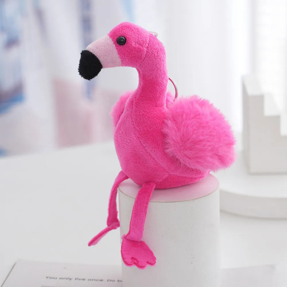 Pliušinis flamingo pakabukas 12 cm