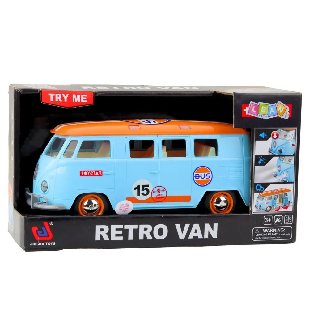 Retro mikroautobusas su šviesomis 26 cm