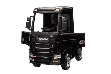 SCANIA 500R HL698 akumuliatorinis automobilis vaikams, juodas, 4×4