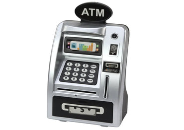Sidabrinė juoda ATM taupyklė vaikams