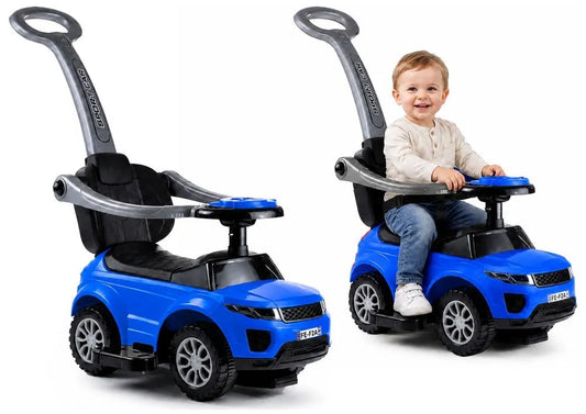 SPORT CAR mėlyna paspirtuko mašinėlė vaikams