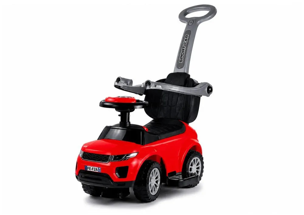 SPORT CAR raudonas paspirtukas–mašinėlė vaikams