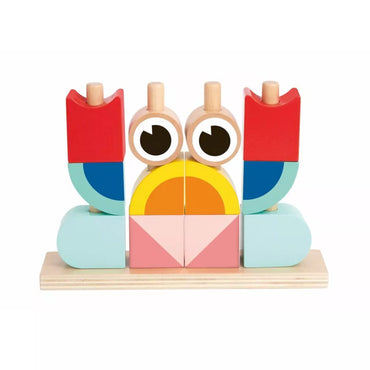 TOOKY TOY kūrybingi mediniai 3D kosminiai kaladėlės krabas