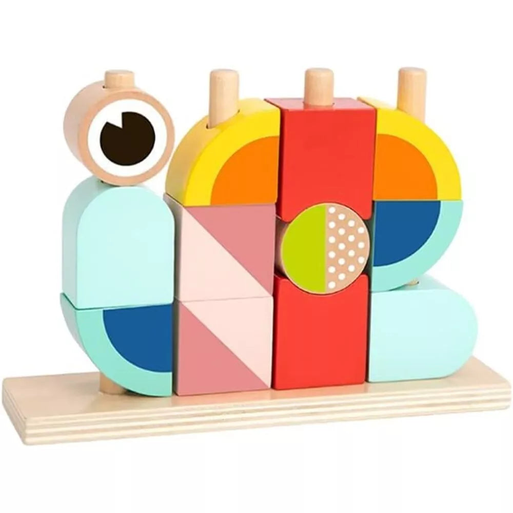 TOOKY TOY kūrybingi mediniai 3D kosminiai kaladėlės krabas