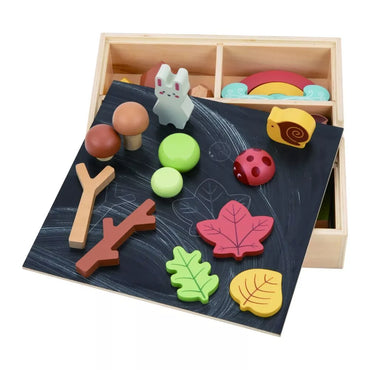 Miško rinkinys dėlionės plytų figūrėlės