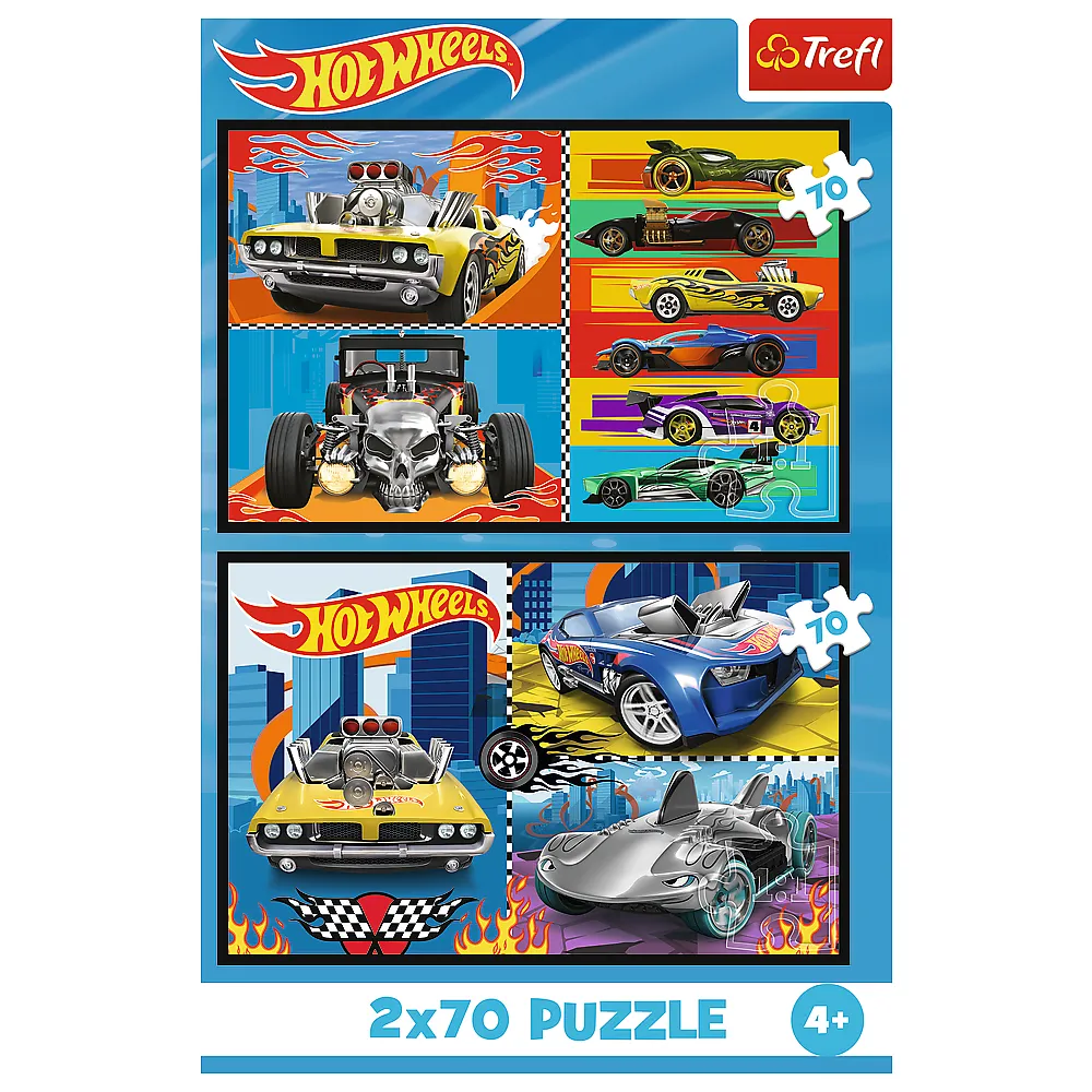 Trefl „Hot Wheels automobiliai“ – 2×70 det. dėlionės