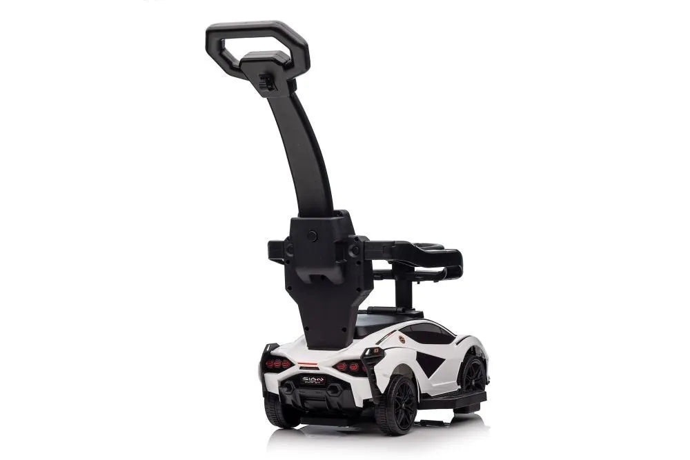 Vaikiška stumiama mašinėlė Lamborghini QLS‑996T – balta