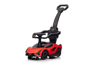 Vaikiška stumiama mašinėlė Lamborghini QLS‑996T – raudona