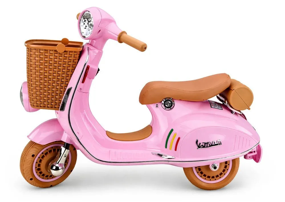 Vespa XW‑03 rožinis 12V paspirtukas