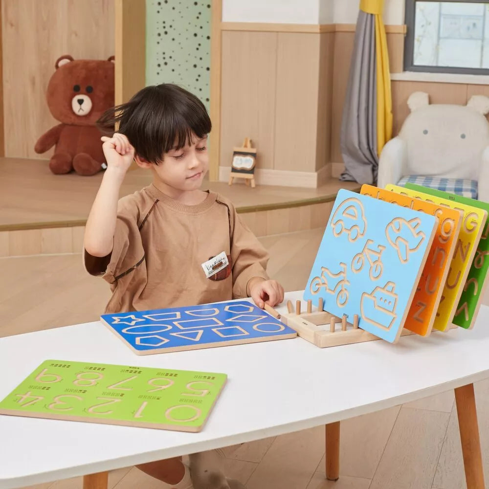 Viga medinė rašymo treniravimo lentelė – pirmieji žingsniai link taisyklingo rašto