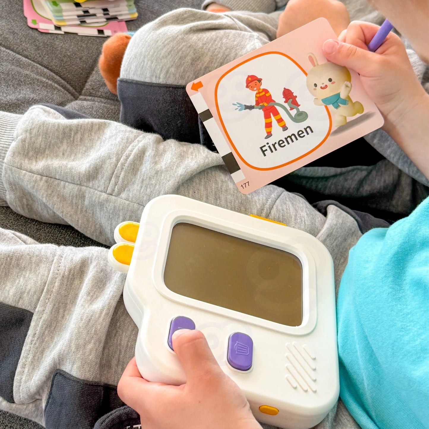 Woopie 2in1 mokomasis LCD piešimo ir anglų kalbos tabletas su garso kortelėmis