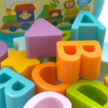 WOOPIE BABY rūšiavimo 2in1 dėklas lagaminui + abėcėlės ir formų mokymasis