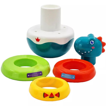 Sensorinis žaislas Dino piramidės dėlionė kūdikiams