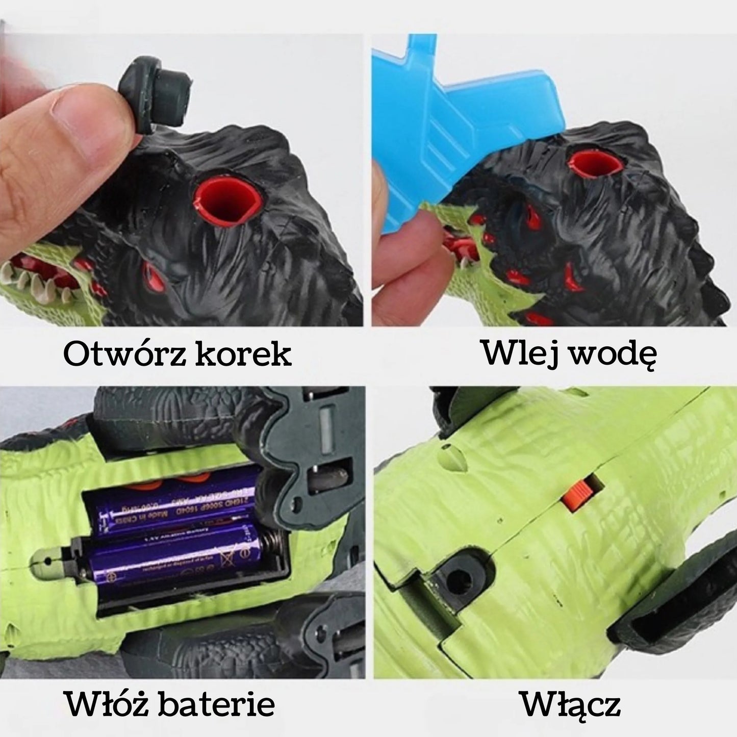 Woopie interaktyvus vaikščiojantis T‑Rex su „ugnies“ dūmų efektu, LED ir garsais