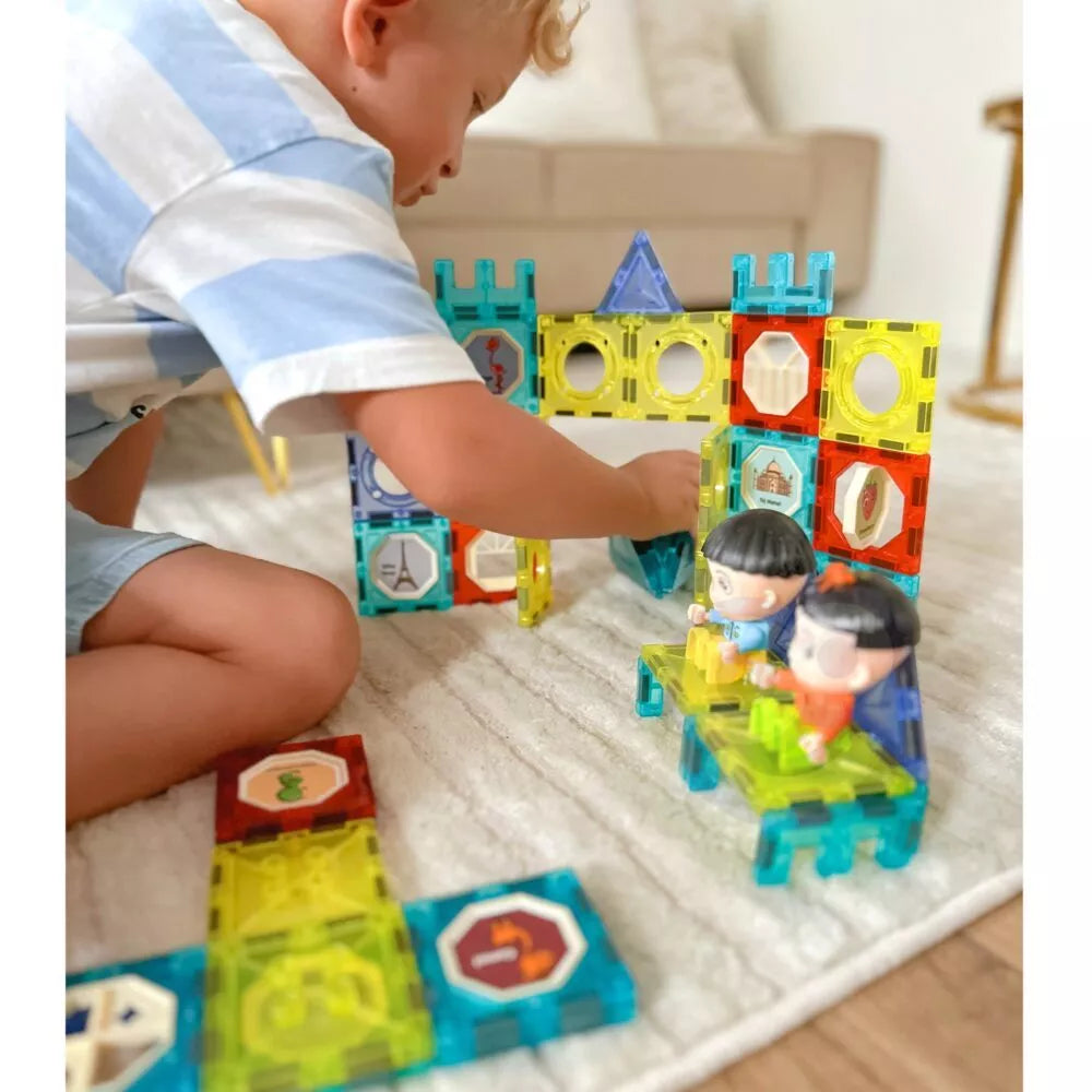 Magnetinių kaladėlių pilis WOOPIE