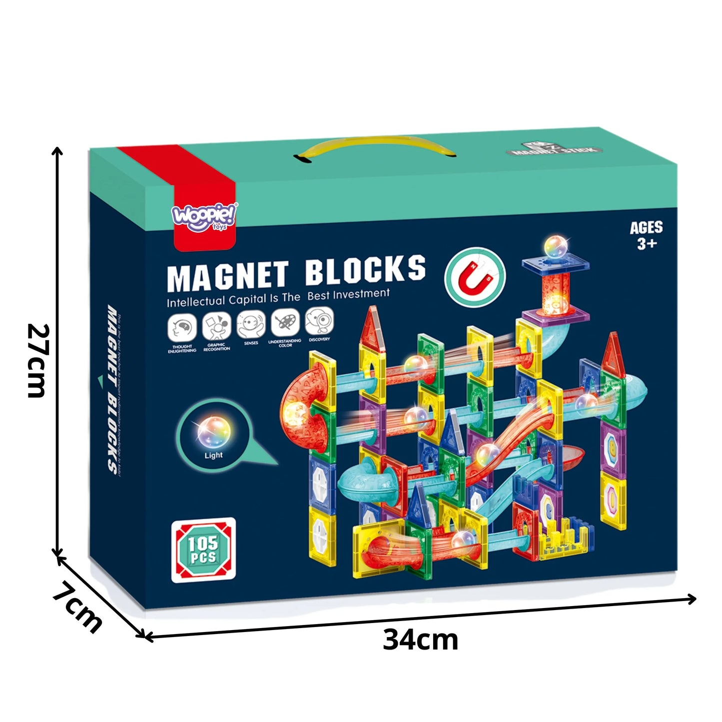 Woopie magnetinis 3D kamuoliukų takas