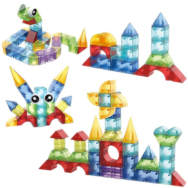„WOOPIE“ magnetinių 3D kubų konstravimo edukacinis rinkinys (63 vnt.)
