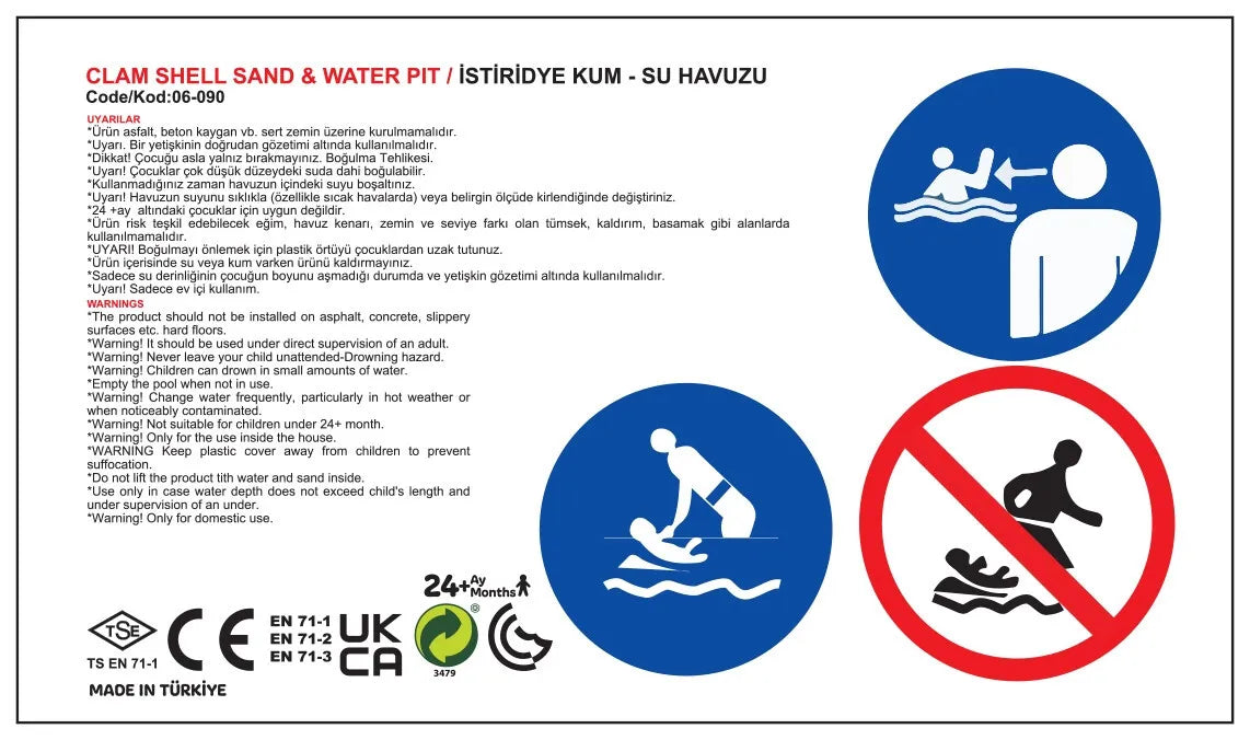 Woopie SHELL – 3in1 smėlio dėžė, baseinas ir sausas baseinas