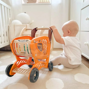 WOOPIE pirkinių vežimėlis vaikams, judančios dalys + 42 priedai