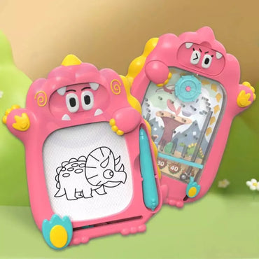 WOOPIE Znikopy magnetinė lenta 2in1 arkadinis žaidimas, rožinis