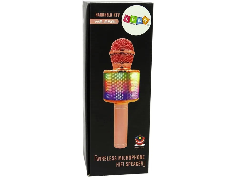 WS‑858 belaidis karaoke mikrofonas su garsiakalbiu ir įrašymu, 3+