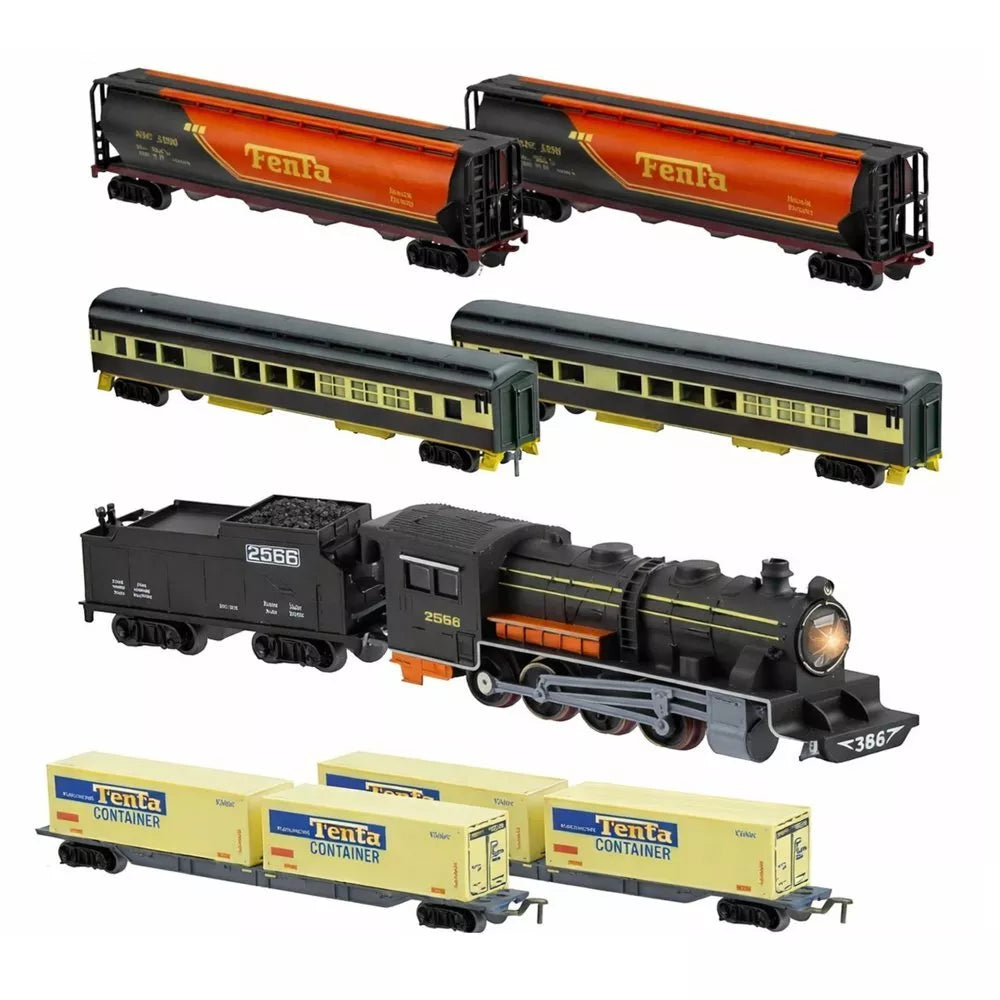 Rinkinys Fenfa Electric Train Set – elektrinis traukinio komplektas su 6 vagonais