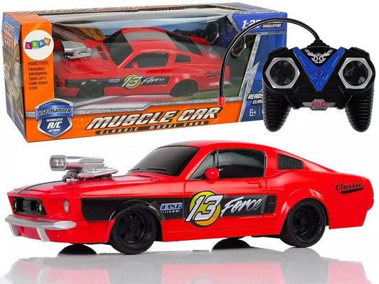 Nuotoliniu būdu valdomas sportinis automobilis 1:20 – raudonas lenktyninis modelis „Pilot 13“