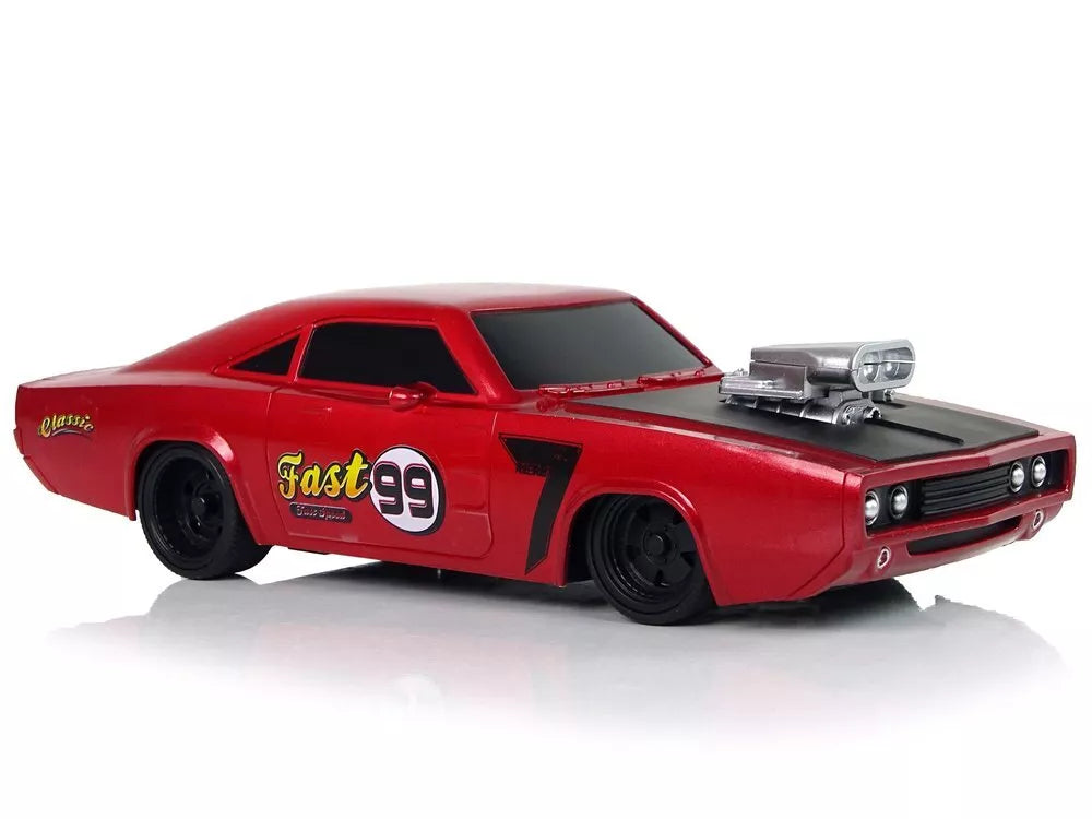 Nuotoliniu būdu valdomas sportinis automobilis 1:20 – raudonas lenktyninis modelis „Pilot 99“