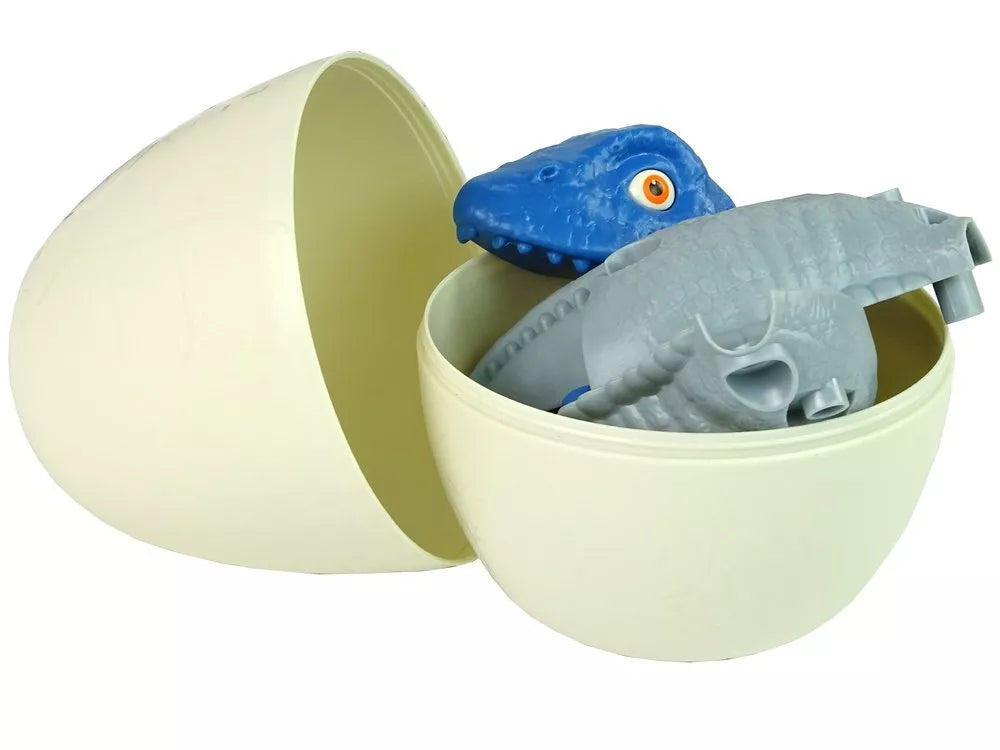 Mosasauro dinozauro konstruktorius su kiaušiniu ir atsuktuvu