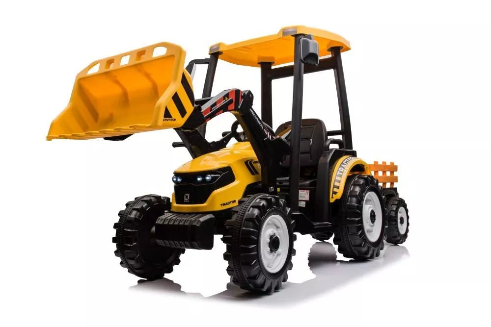 Akumuliatorinis vaikų automobilis JS3158B – geltonas