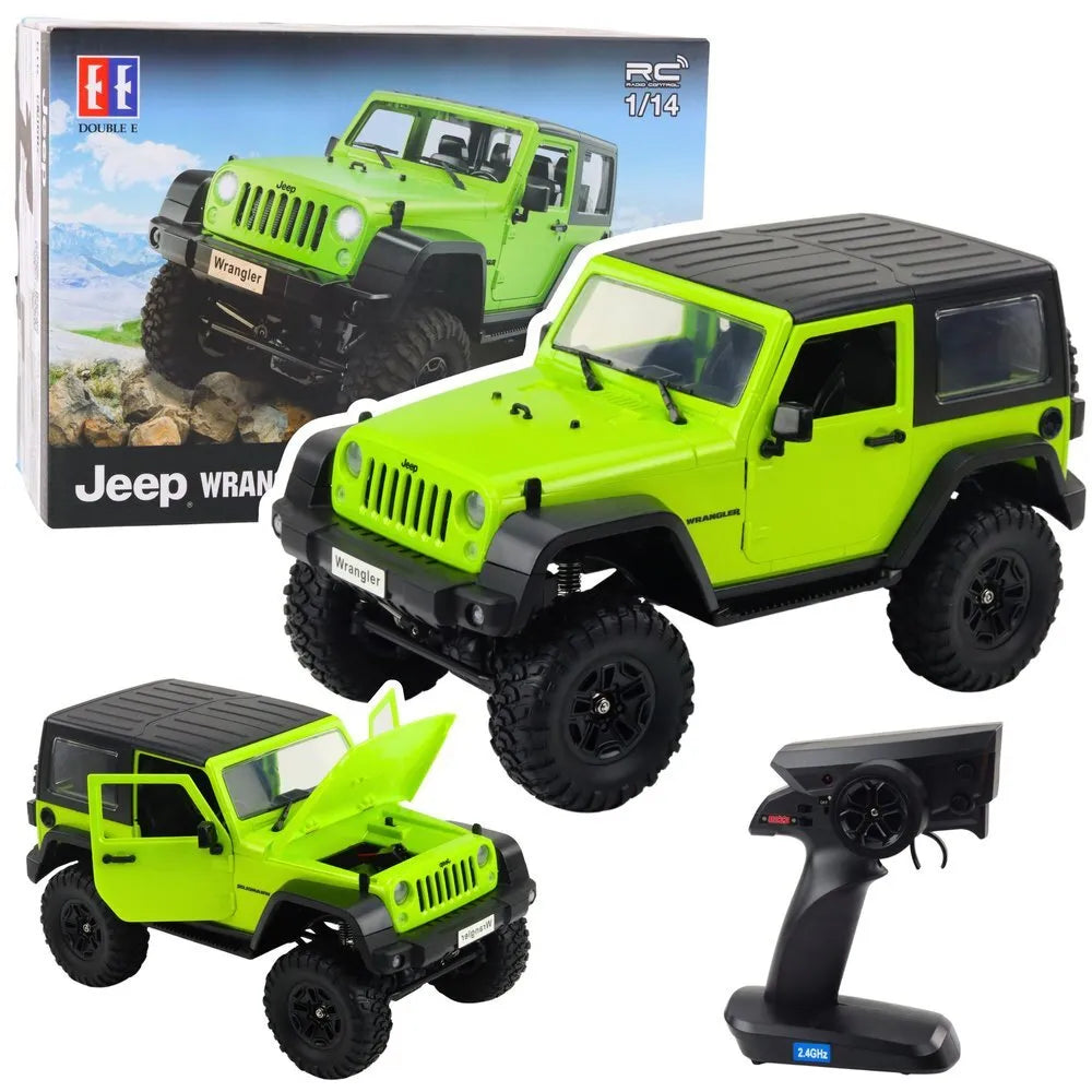 1:14 nuotoliniu būdu valdomas Jeep Wrangler Rock Crawler
