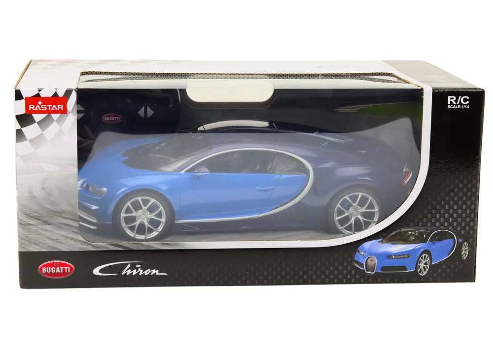 1:14 R/C Bugatti Chiron – mėlynas, licencijuotas modelis