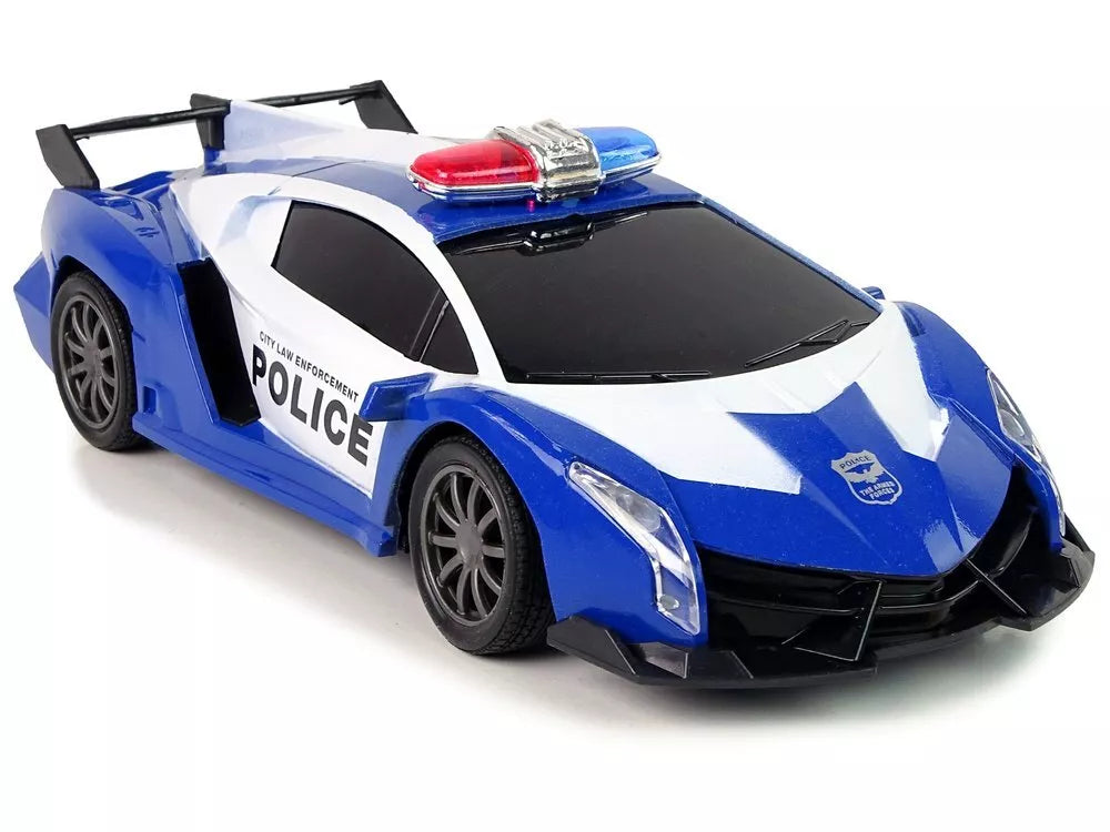 Nuotoliniu būdu valdomas policijos lenktyninis automobilis 1:16