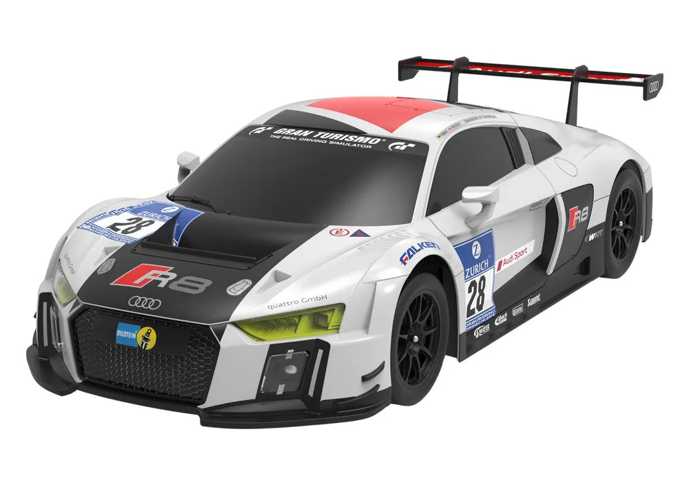 1:24 R/C Audi R8 LMS – balta ir juoda, atsidarančios durelės