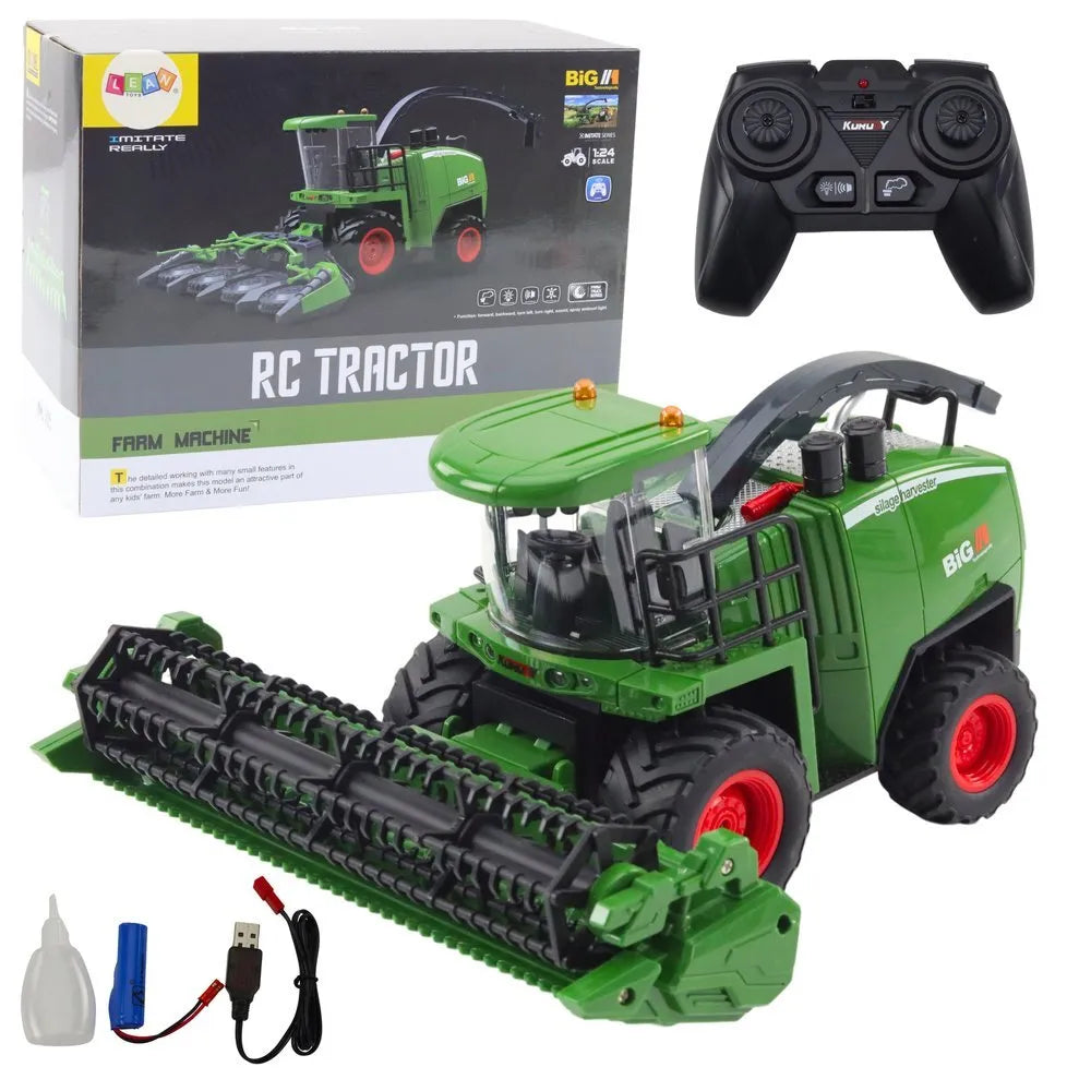 1:24 RC kombainas su 2 pjaunamosiomis, LED šviesomis ir garsais